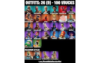 UNIQUE - Slim Shady, Lewis Hamilton, Rap Boy [26 Skins, 100 Vbucks, 26 Axes, 17 Emotes, 21 Gliders and MORE!]