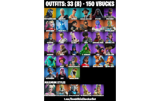 UNIQUE - Huntmaster Saber, Slim Shady [33 Skins, 150 Vbucks, 48 Axes, 50 Emotes, 57 Gliders and MORE!]