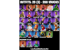 UNIQUE - Peter Griffin, Rox Max [29 Skins, 200 Vbucks, 30 Axes, 43 Emotes, 39 Gliders and MORE!]