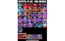 UNIQUE - Slim Shady, Spider Man [31 Skins, 550 Vbucks, 41 Axes, 34 Emotes, 45 Gliders and MORE!]