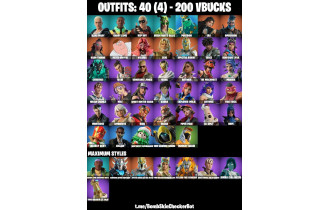 UNIQUE - Green Roots Billie, Slim Shady, Poseidon [40 Skins, 200 Vbucks, 41 Axes, 35 Emotes, 40 Gliders and MORE!]