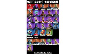 UNIQUE - Spider Man, Prowler, Omegarok Max [24 Skins, 600 Vbucks, 37 Axes, 26 Emotes, 44 Gliders and MORE!]