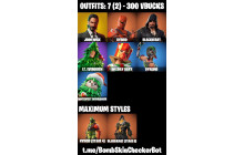 UNIQUE - John Wick, Hybrid Max [7 Skins, 300 Vbucks, 21 Axes, 29 Emotes, 30 Gliders and MORE!]