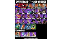 UNIQUE - Spider Man Miles Morales, Spider Man 2099 [28 Skins, 200 Vbucks, 28 Axes, 18 Emotes, 24 Gliders and MORE!]