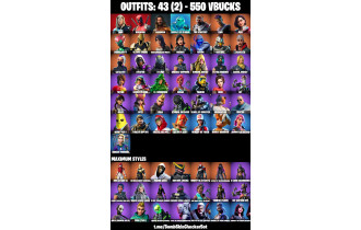 UNIQUE - Deadpool, Thor [43 Skins, 550 Vbucks, 45 Axes, 49 Emotes, 48 Gliders and MORE!]