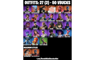 UNIQUE - Peter Griffin, Optimus Prime Max [27 Skins, 50 Vbucks, 31 Axes, 29 Emotes,  29 Gliders and MORE!]