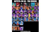 UNIQUE - The Grefg, Mandalorian [38 Skins, 750 Vbucks, 49 Axes, 36 Emotes, 41 Gliders and MORE!]