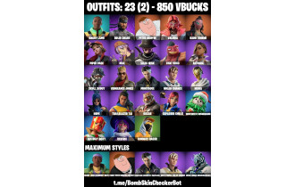 UNIQUE - Peter Griffin Max, Khaby Lame Max, Montague Max [23 Skins, 850 Vbucks, 26 Axes, 30 Emotes, 22 Gliders and MORE!]