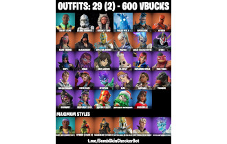 UNIQUE - Clone Trooper, Ahsoka Tano, Polar Peely [29 Skins, 600 Vbucks, 44 Axes, 46 Emotes, 44 Gliders and MORE!]