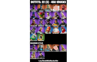 UNIQUE - Solid Snake Max, Reaper Axe, Peter Griffin Max [22 Skins, 450 Vbucks, 27 Axes, 21 Emotes, 28 Gliders and MORE!]