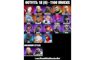 UNIQUE - Spider Gwen, Doom Slayer Astro Armor [18 Skins, 1100 Vbucks, 27 Axes, 22 Emotes, 27 Gliders and MORE!]