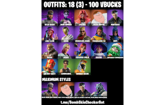 UNIQUE - Peter Griffin Max, Solid Snake Max [18 Skins, 100 Vbucks, 17 Axes, 16 Emotes, 15 Gliders and MORE!]