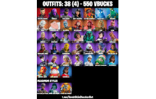 UNIQUE - Doctor Strange, Prowler, Korra Max [38 Skins, 550 Vbucks, 52 Axes, 40 Emotes, 49 Gliders and MORE!]