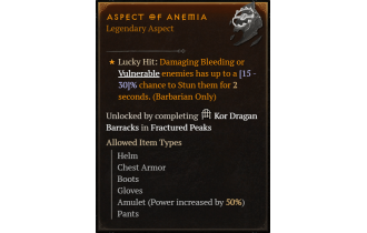 Aspect of Anemia [Max Roll]