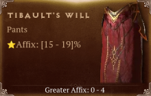 Tibault's Will [ ⭐️ Affix: HIGH ROLL]