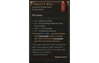 Tibault's Will [ ⭐️ Affix: MAX ROLL]