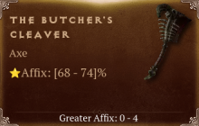 The Butcher's Cleaver [ ⭐️ Affix: HIGH ROLL]