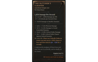 The Butcher's Cleaver [ ⭐️ Affix: HIGH ROLL]