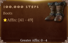 100,000 Steps [ ⭐️ Affix: HIGH ROLL]