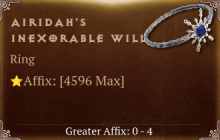 Airidah's Inexorable Will [ ⭐️ Affix: MAX ROLL]