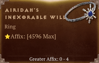 Airidah's Inexorable Will [ ⭐️ Affix: MAX ROLL]