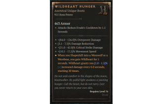 Wildheart Hunger [ ⭐️ Affix: HIGH ROLL]