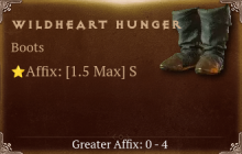 Wildheart Hunger [ ⭐️ Affix: MAX ROLL]