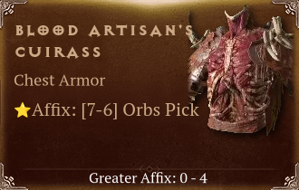 Blood Artisan's Cuirass [ ⭐️ Affix: HIGH ROLL]