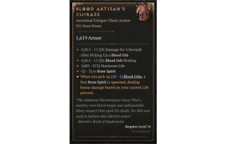 Blood Artisan's Cuirass [ ⭐️ Affix: HIGH ROLL]