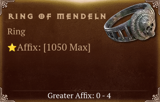 Ring of Mendeln [ ⭐️ Affix: MAX ROLL]