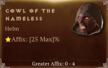 Cowl of the Nameless [ ⭐️ Affix: MAX ROLL]