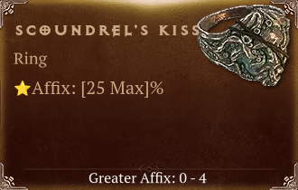 Scoundrel's Kiss [ ⭐️ Affix: MAX ROLL]