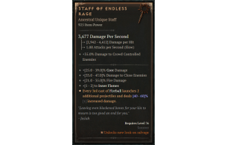 Staff of Endless Rage [ ⭐️ Affix: MAX ROLL]