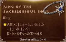 Ring of the Sacrilegious Soul [ ⭐️ Affix: HIGH ROLL]