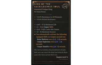 Ring of the Sacrilegious Soul [ ⭐️ Affix: MAX ROLL]