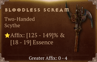 Bloodless Scream [ ⭐️ Affix: HIGH ROLL]