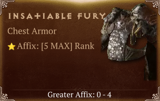 Insatiable Fury [ ⭐️ Affix: MAX ROLL]