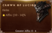 Crown of Lucion [ ⭐️ Affix: HIGH ROLL]