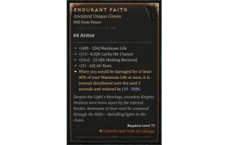 Endurant Faith [ ⭐️ Affix: MAX ROLL]