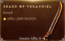 Shard of Verathiel [ ⭐️ Affix: MAX ROLL]