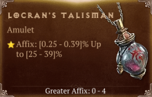 Locran's Talisman [ ⭐️ Affix: HIGH ROLL]