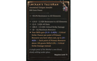 Locran's Talisman [ ⭐️ Affix: HIGH ROLL]