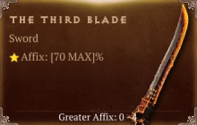 The Third Blade [ ⭐️ Affix: MAX ROLL]