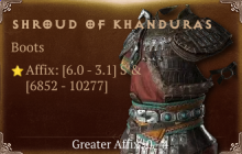 Shroud of Khanduras [ ⭐️ Affix: HIGH ROLL]