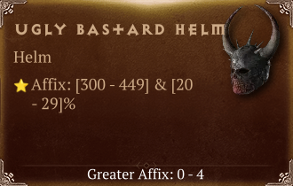 Ugly Bastard Helm [ ⭐️ Affix: HIGH ROLL]