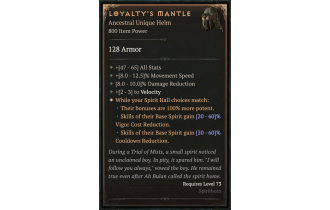 Loyalty's Mantle [ ⭐️ Affix: HIGH ROLL]