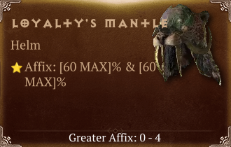 Loyalty's Mantle [ ⭐️ Affix: MAX ROLL]