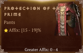 Protection of the Prime [ ⭐️ Affix: HIGH ROLL]