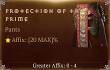 Protection of the Prime [ ⭐️ Affix: MAX ROLL]