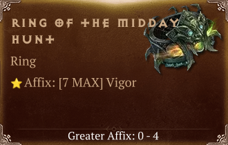 Ring of the Midday Hunt [ ⭐️ Affix: MAX ROLL]